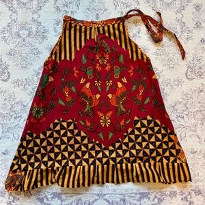 Vibrant Floral and Geometric Dress